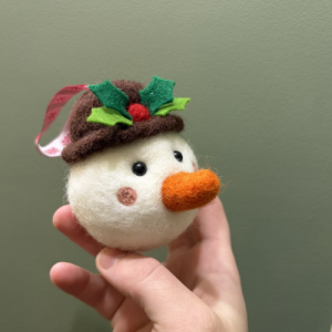 Needle Felt Snowman Bauble Workshop